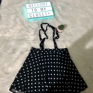 NWT polka dot overall skirt